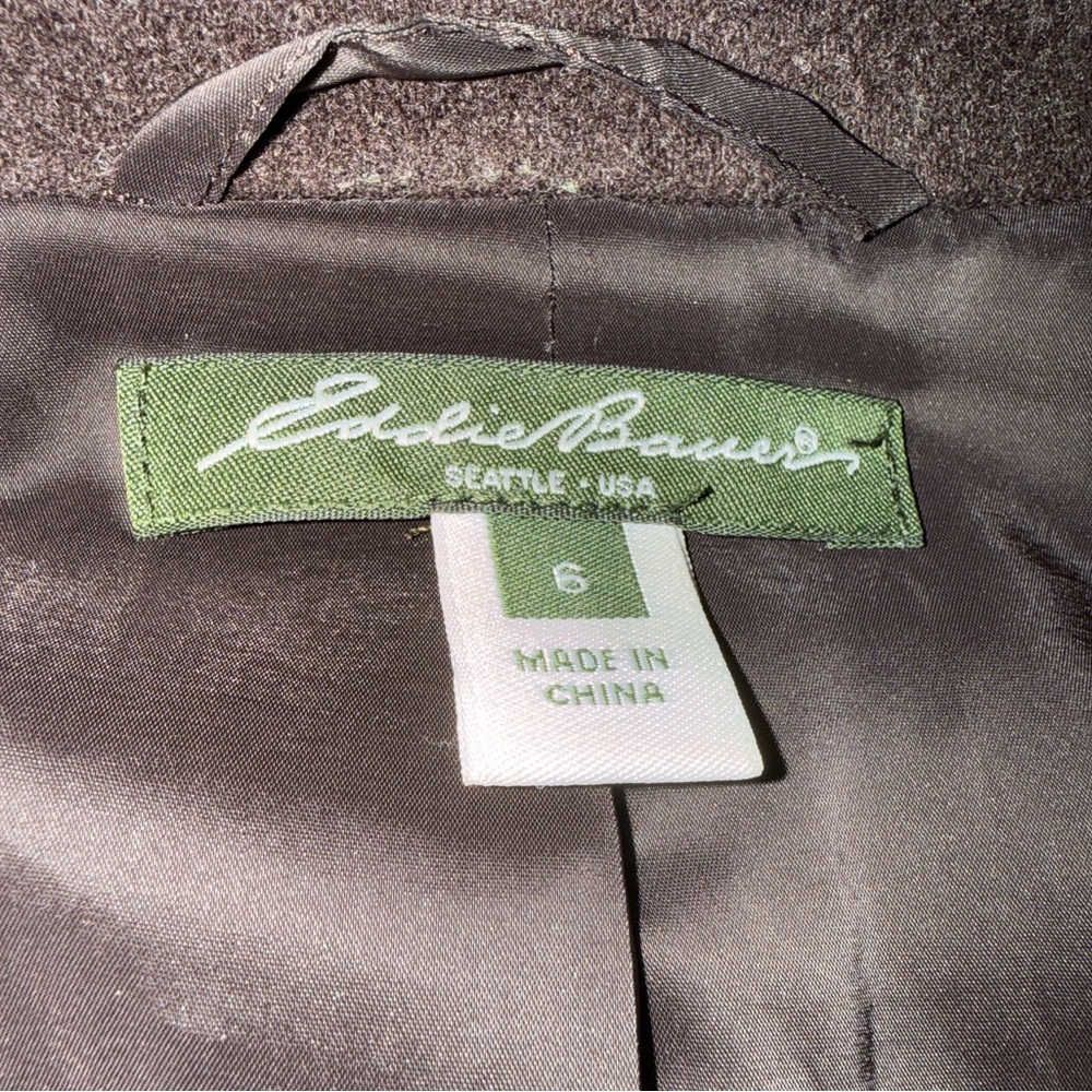 Eddie Bauer Dark Brown Wool Blend Women's Blazer - Picture 2 of 8